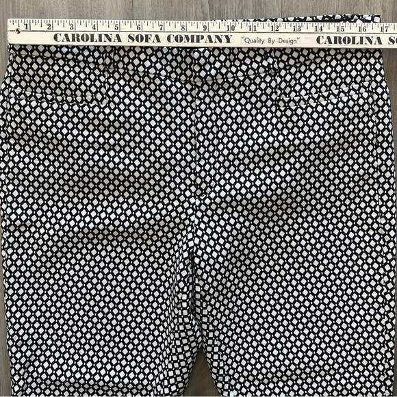 Banana Republic Sloan Crop Black White Pattern Casual Dress Pants Women’s 12 - Picture 10 of 12